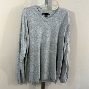 EUC Workers for Freedom Vintage V-neck sweater XL Gray